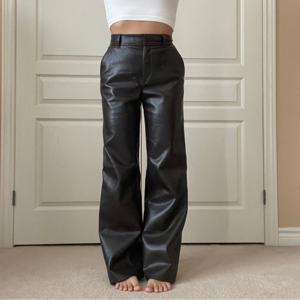 Babaton agency vegan leather pants